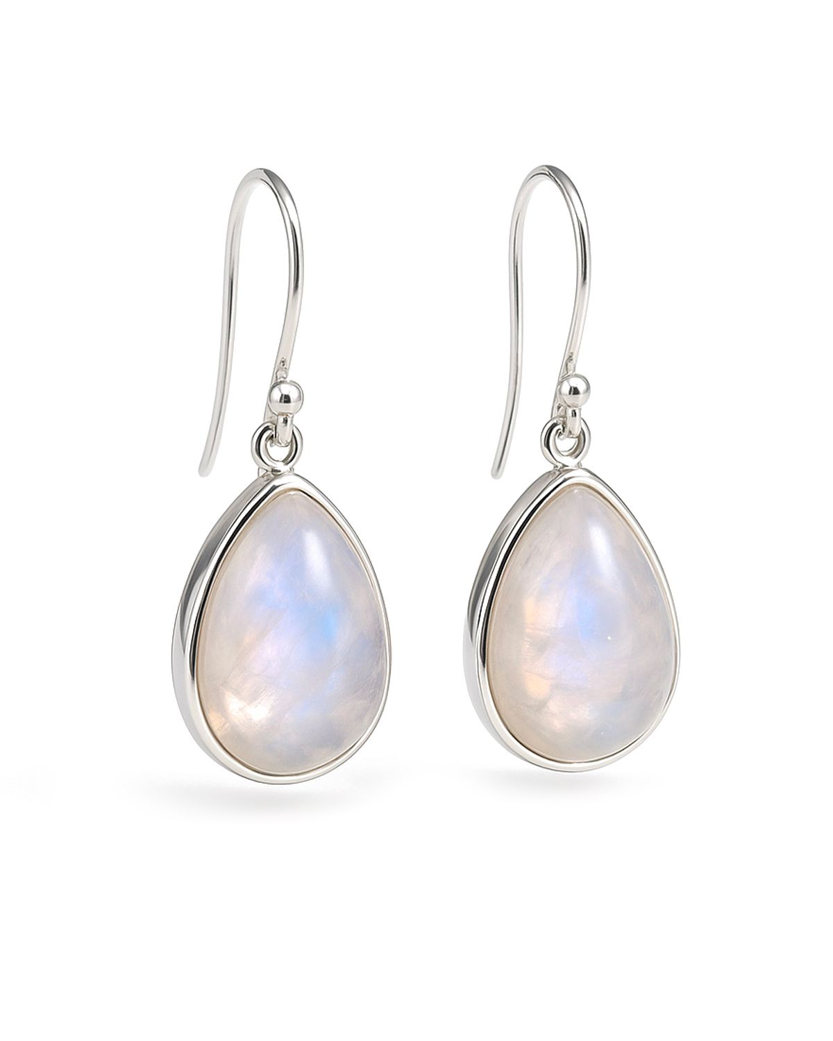Ohrringe - AQUA Kollektion - 925 Silber, natürlicher Mondstein