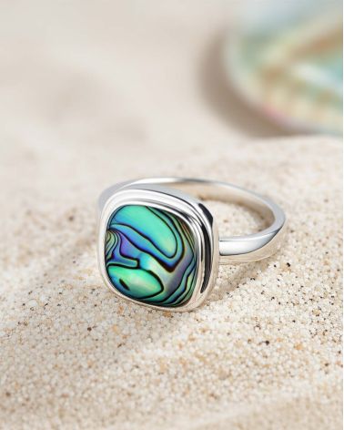 925 Silver Ring with Abalone Shell - Soraya